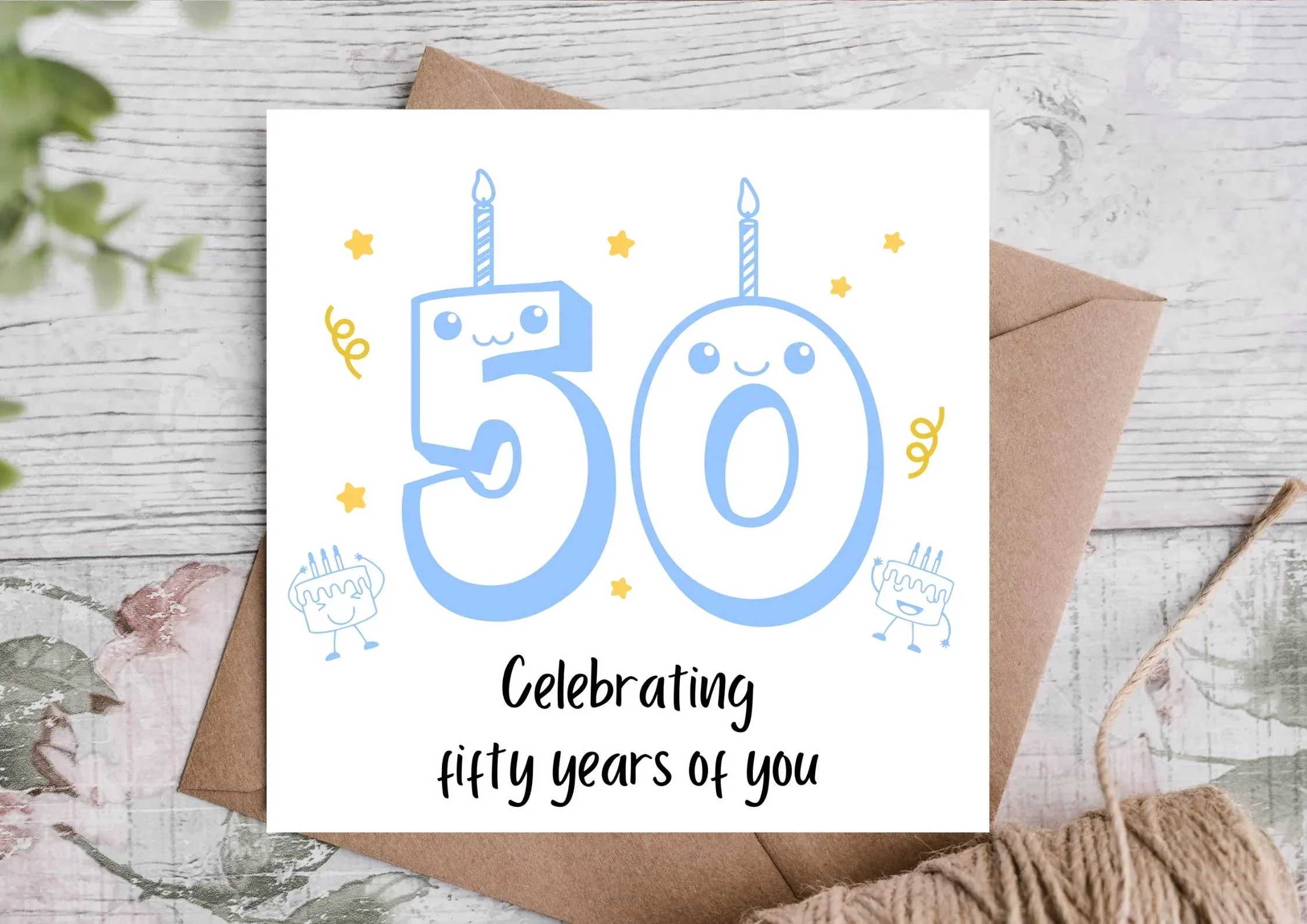 Celebrating 50th Years Birthday Card