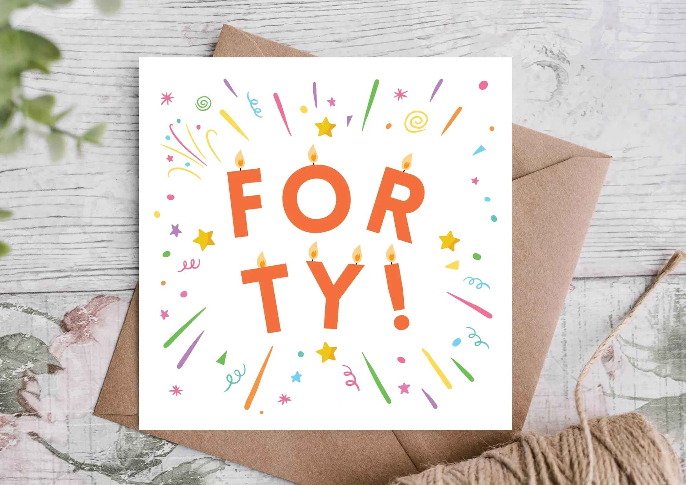 Forty Birthday Celebration Card