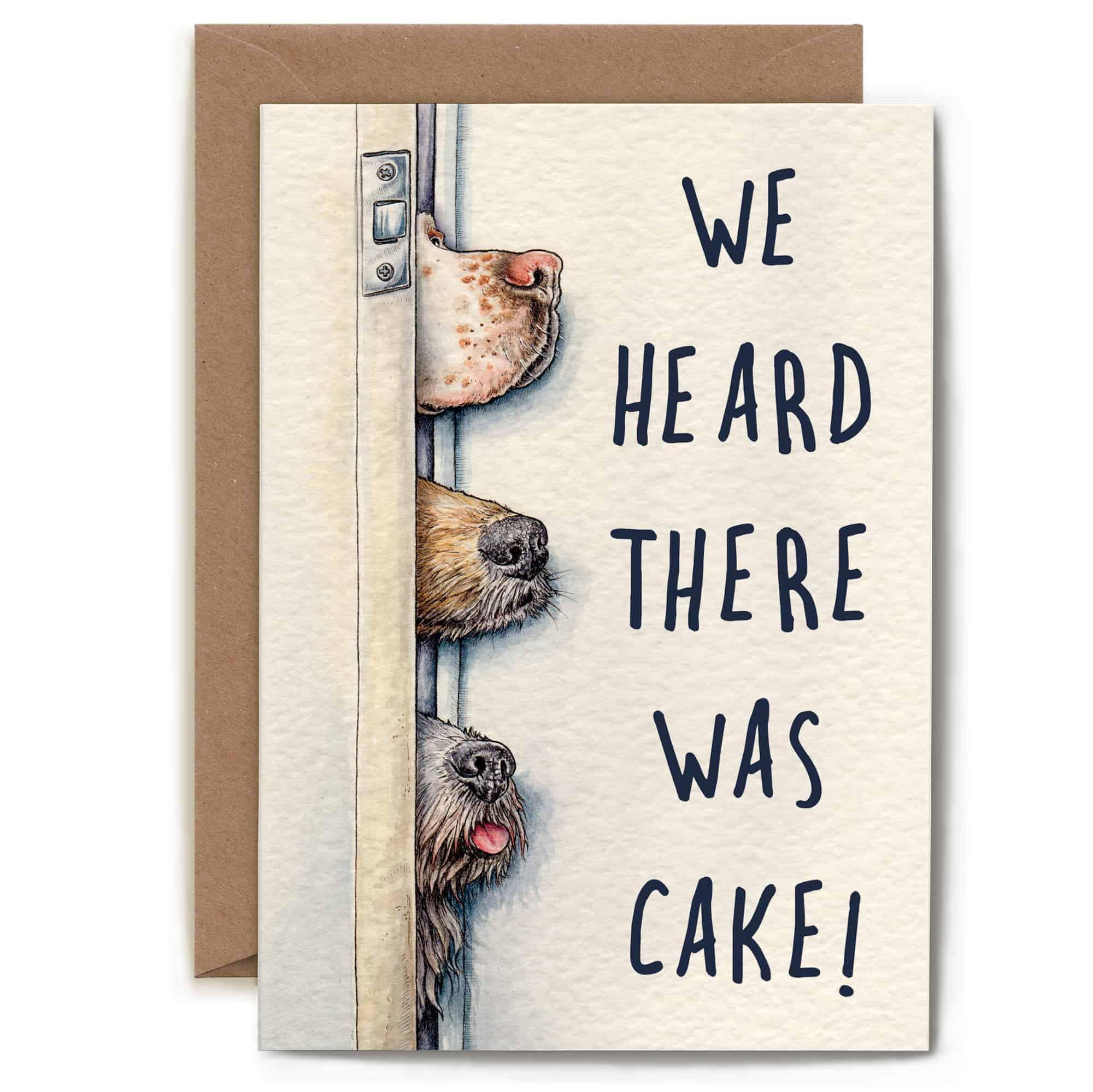 Heard There Was Cake Card - Birthday Greetings Card - Image 3