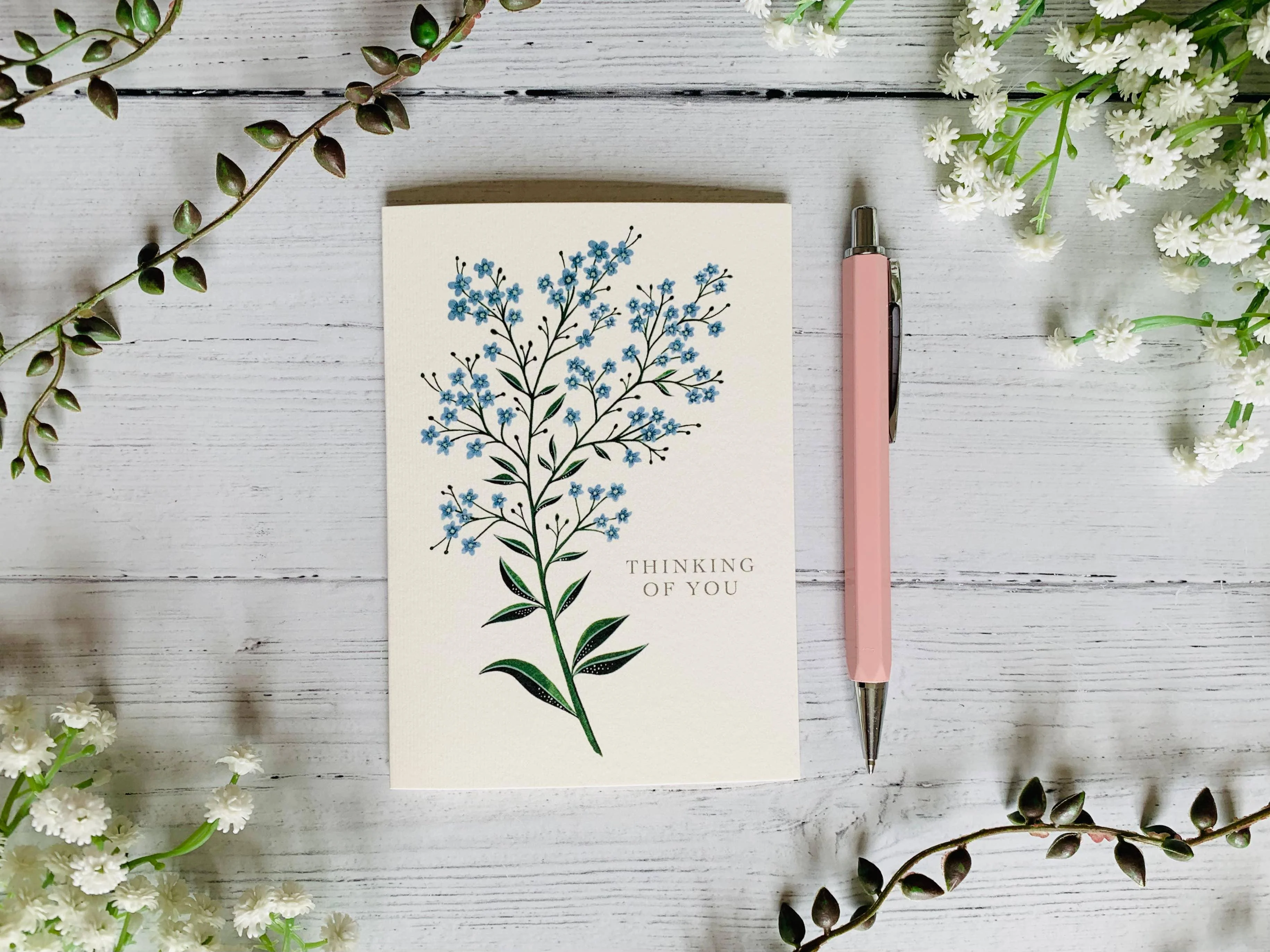 Thinking of You Forget-me-nots Greeting Card - Image 2