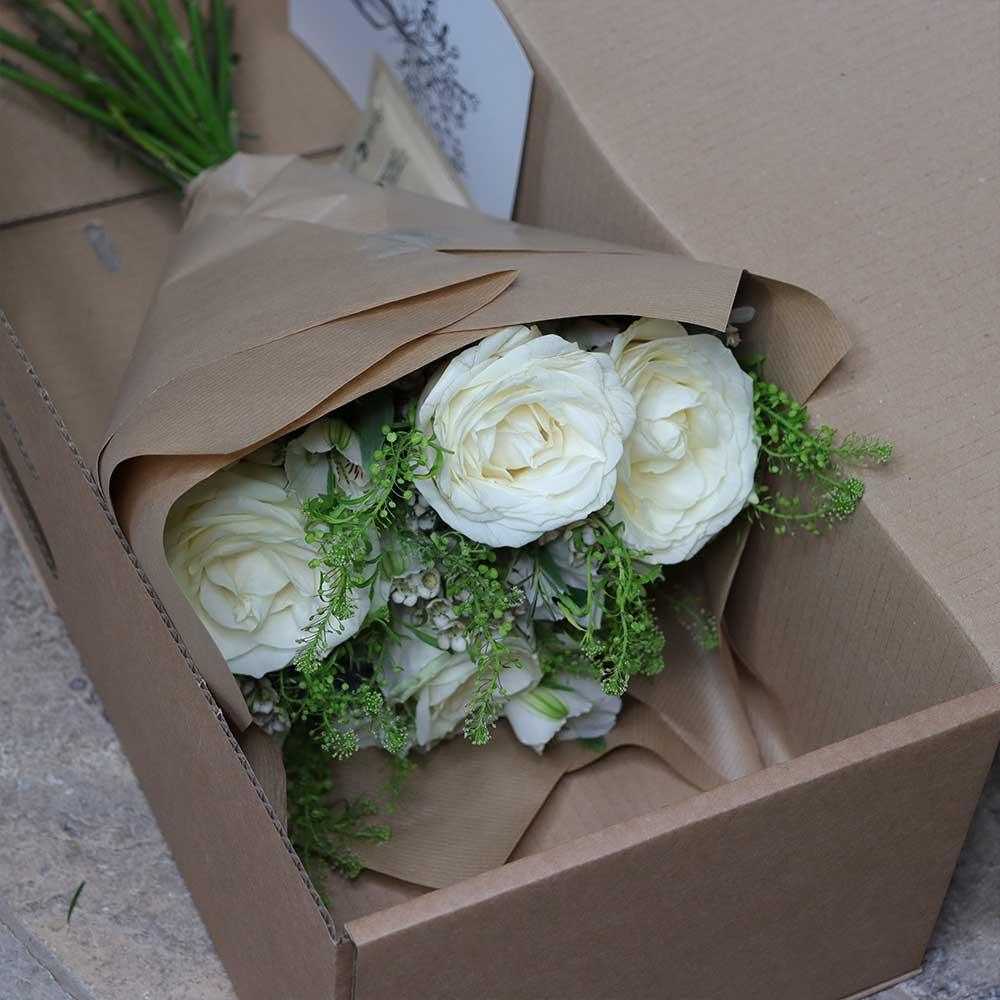 Thinking of You White Rose Bouquet - Image 3
